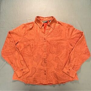 Lemon Grass Orange Button-Up Shirt